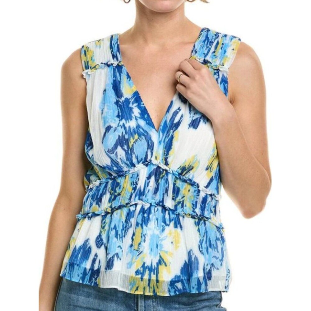 ROMANTIC & AIRY | Ramy Brook Milwe Top - Watercolor Cloud Blue Color Medium